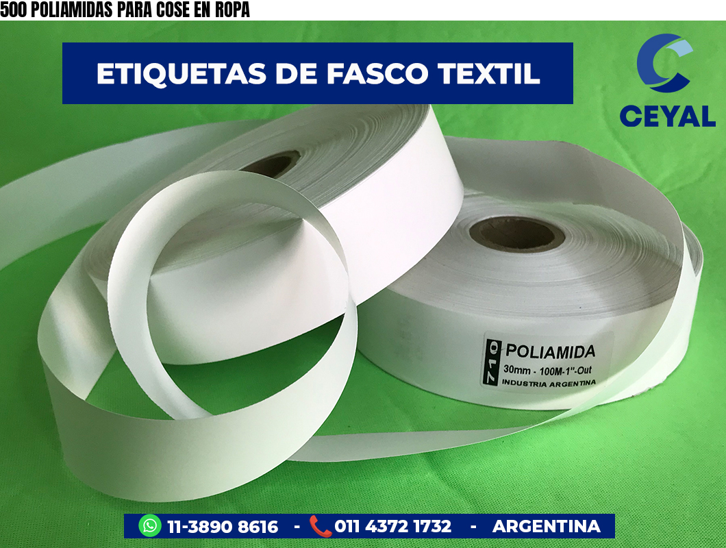 500 POLIAMIDAS PARA COSE EN ROPA