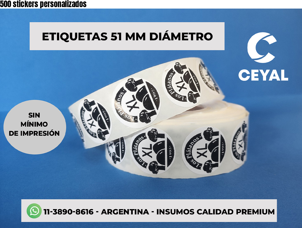 500 stickers personalizados
