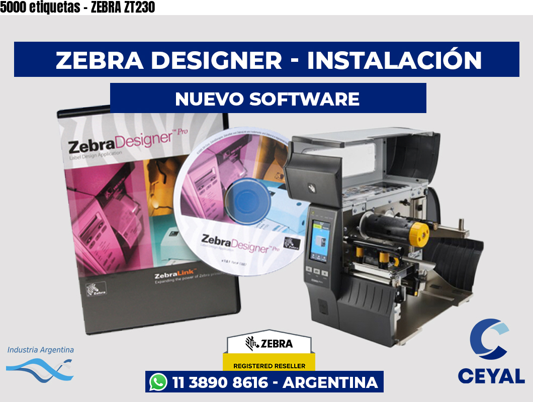 5000 etiquetas - ZEBRA ZT230