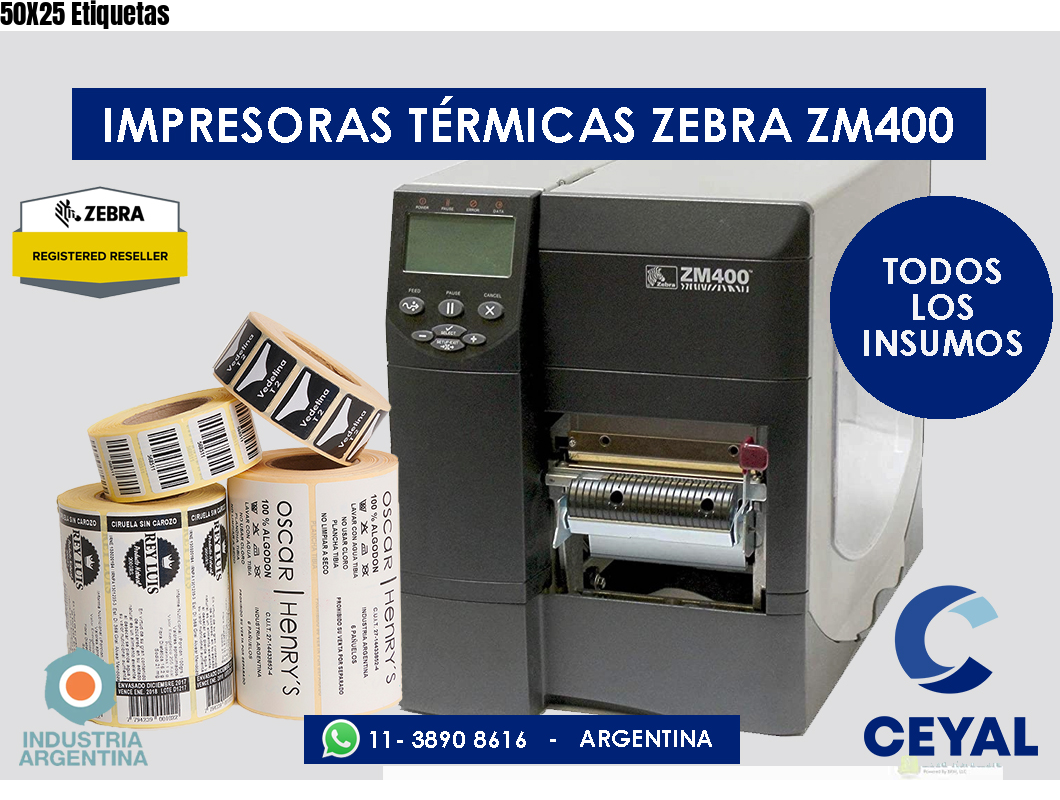 50X25 Etiquetas