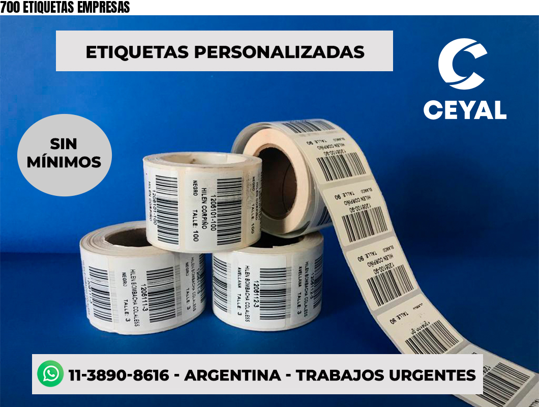 700 ETIQUETAS EMPRESAS