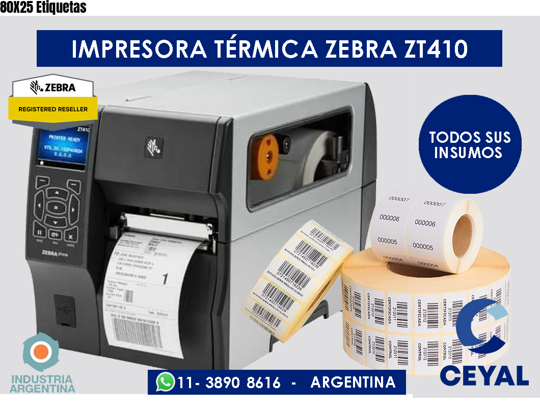 80X25 Etiquetas