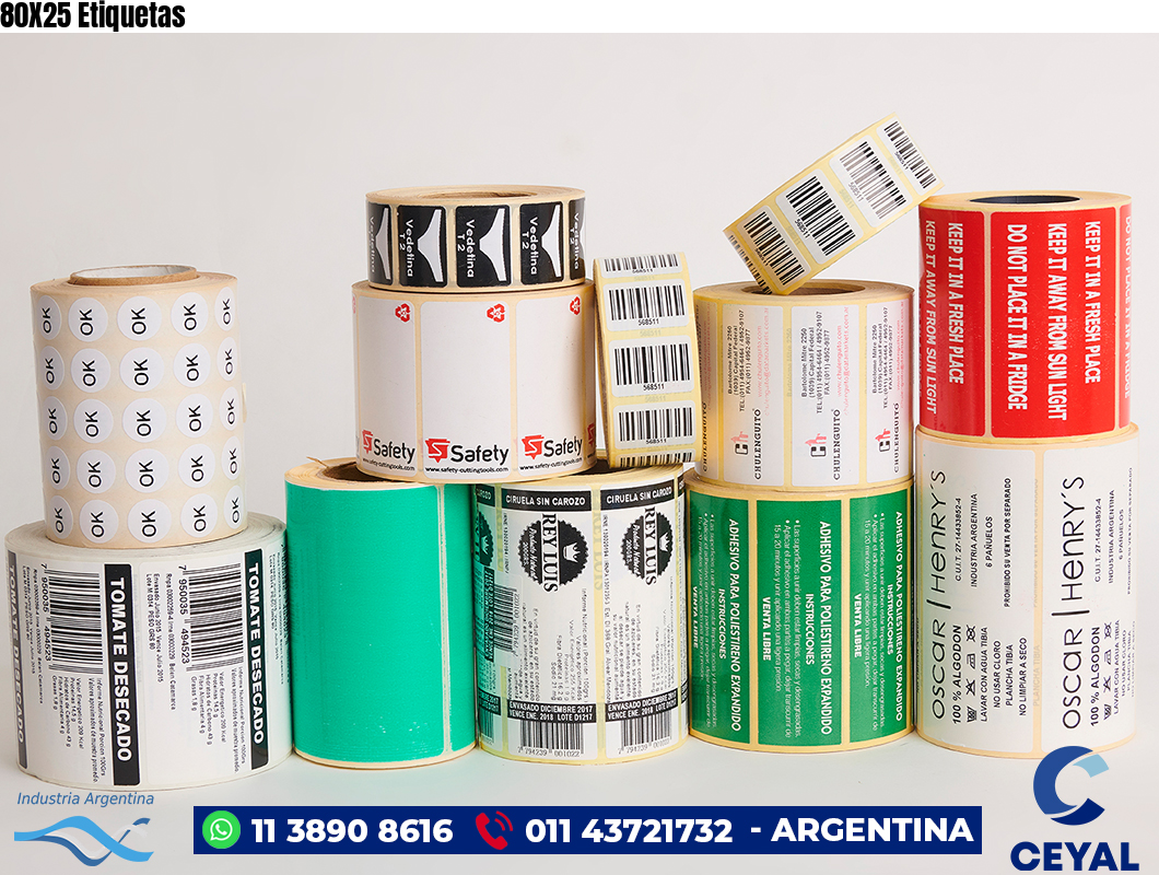 80X25 Etiquetas