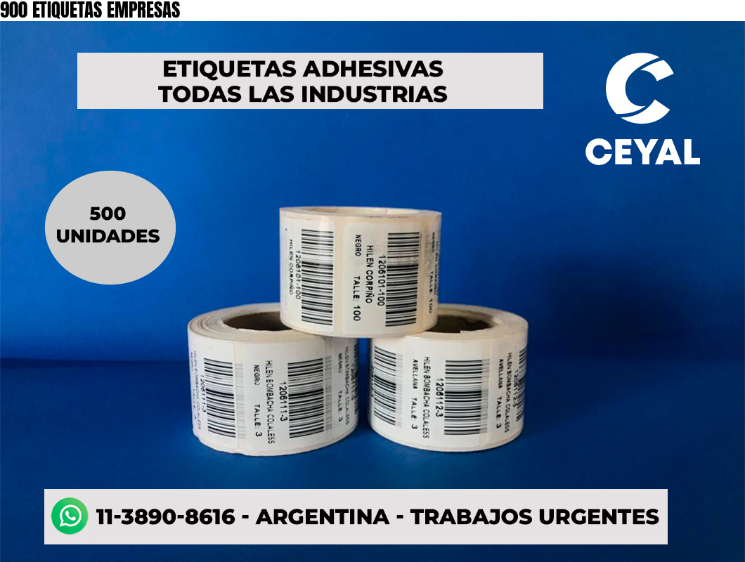 900 ETIQUETAS EMPRESAS