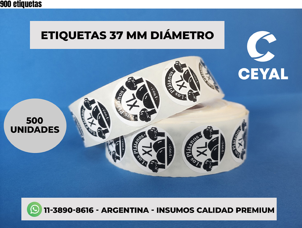 900 etiquetas