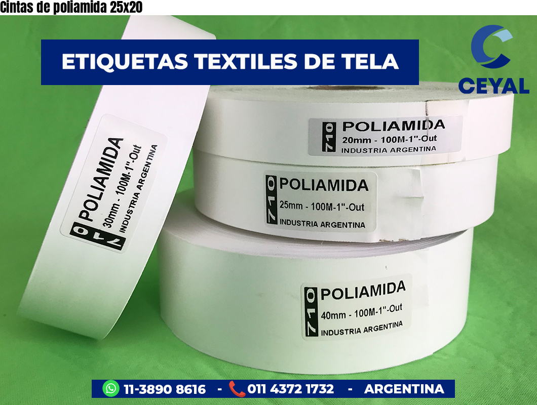 Cintas de poliamida 25×20