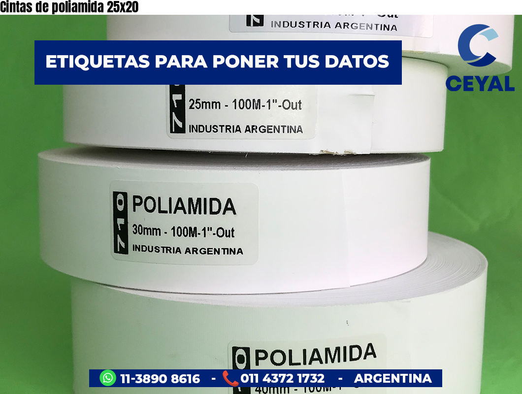 Cintas de poliamida 25×20
