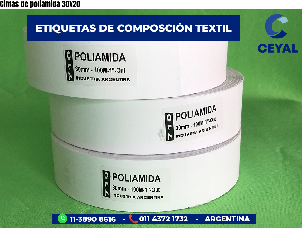 Cintas de poliamida 30×20