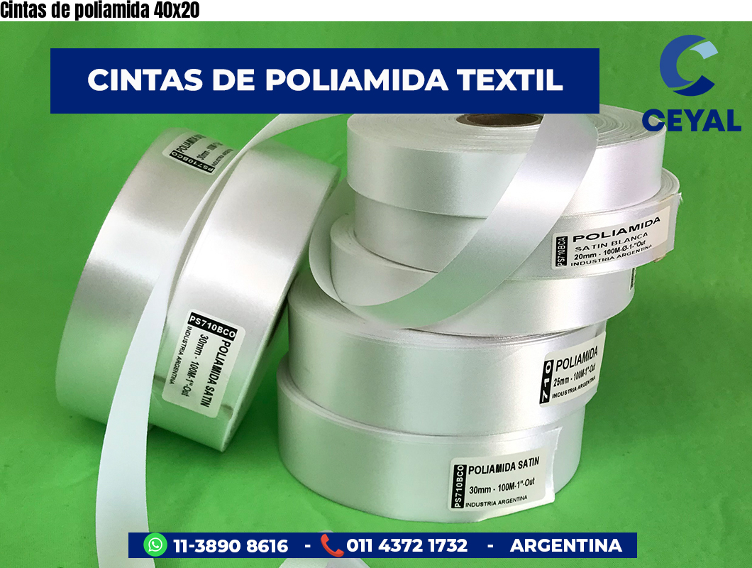 Cintas de poliamida 40×20