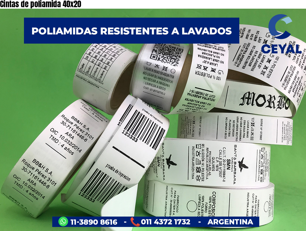Cintas de poliamida 40×20