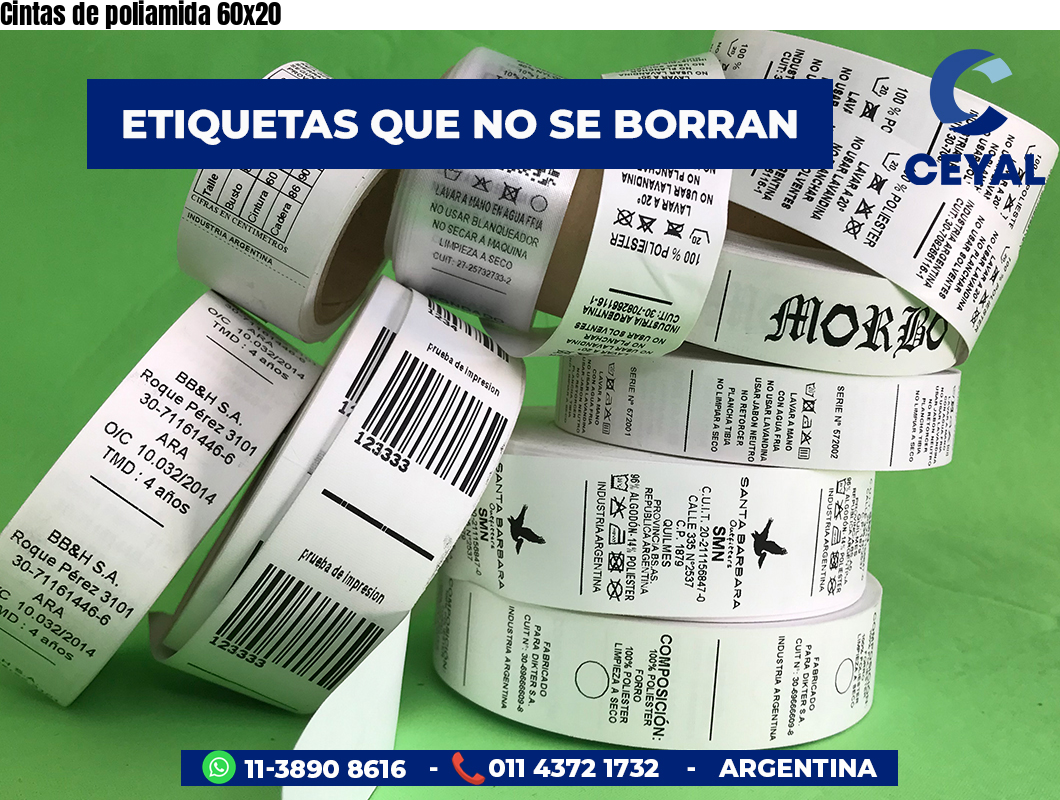 Cintas de poliamida 60×20