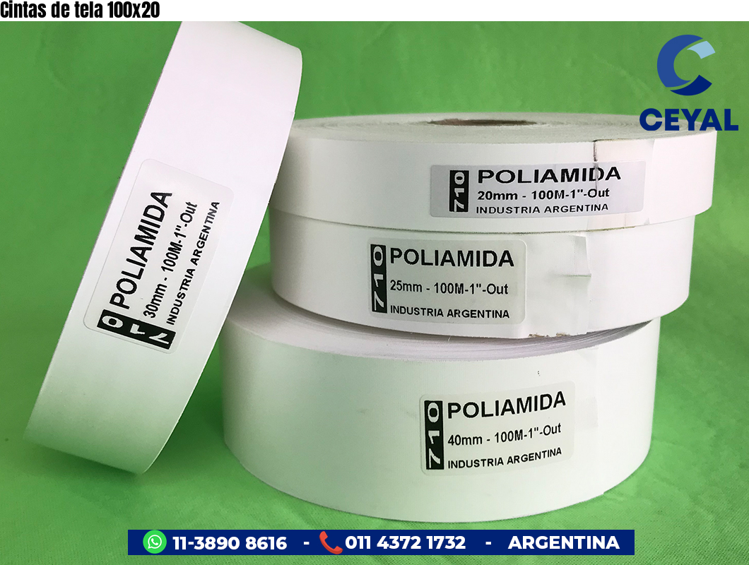 Cintas de tela 100×20