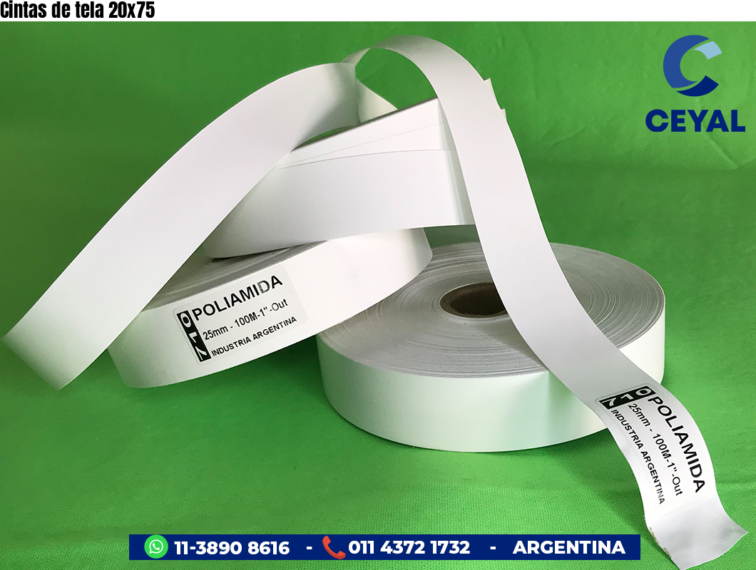 Cintas de tela 20x75
