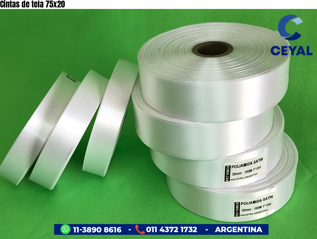 Cintas de tela 75×20