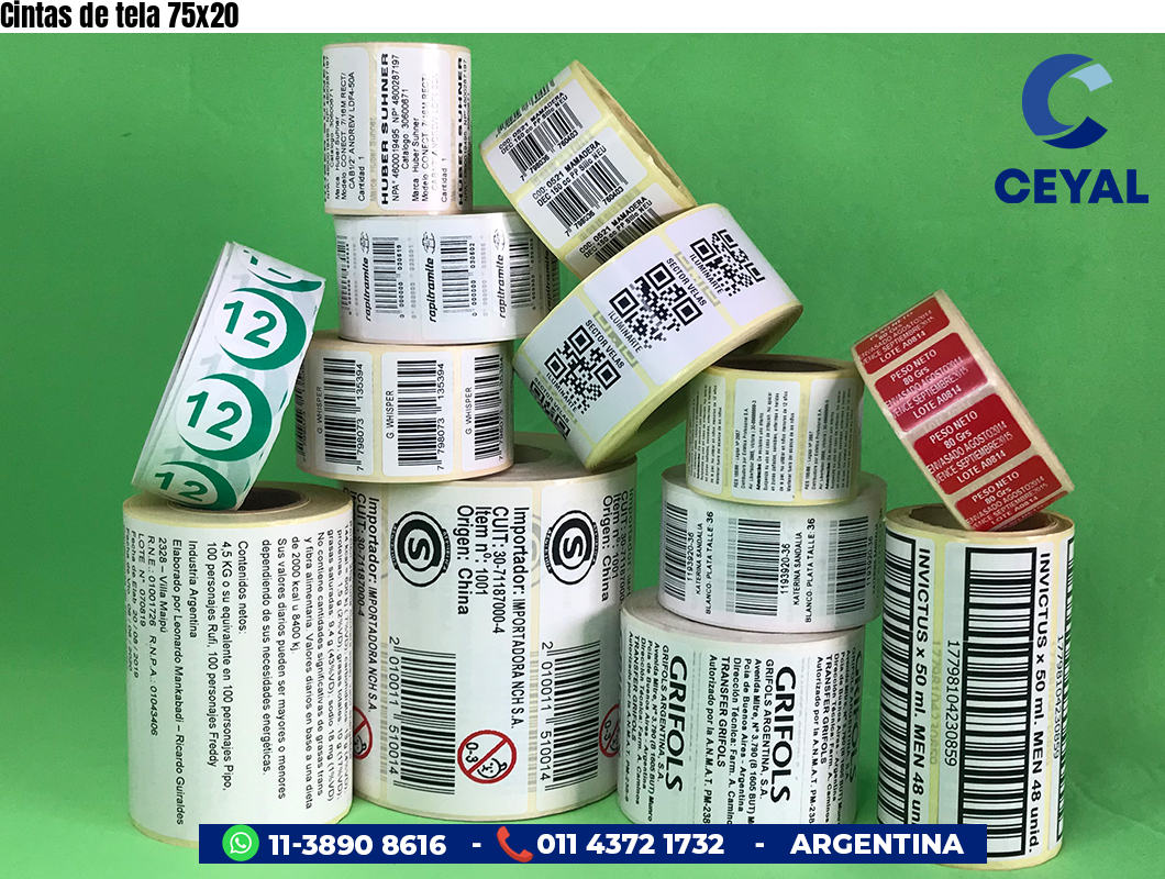 Cintas de tela 75x20