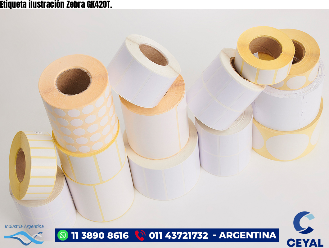 Etiqueta ilustración Zebra GK420T.