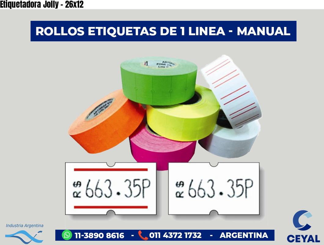 Etiquetadora Jolly - 26x12