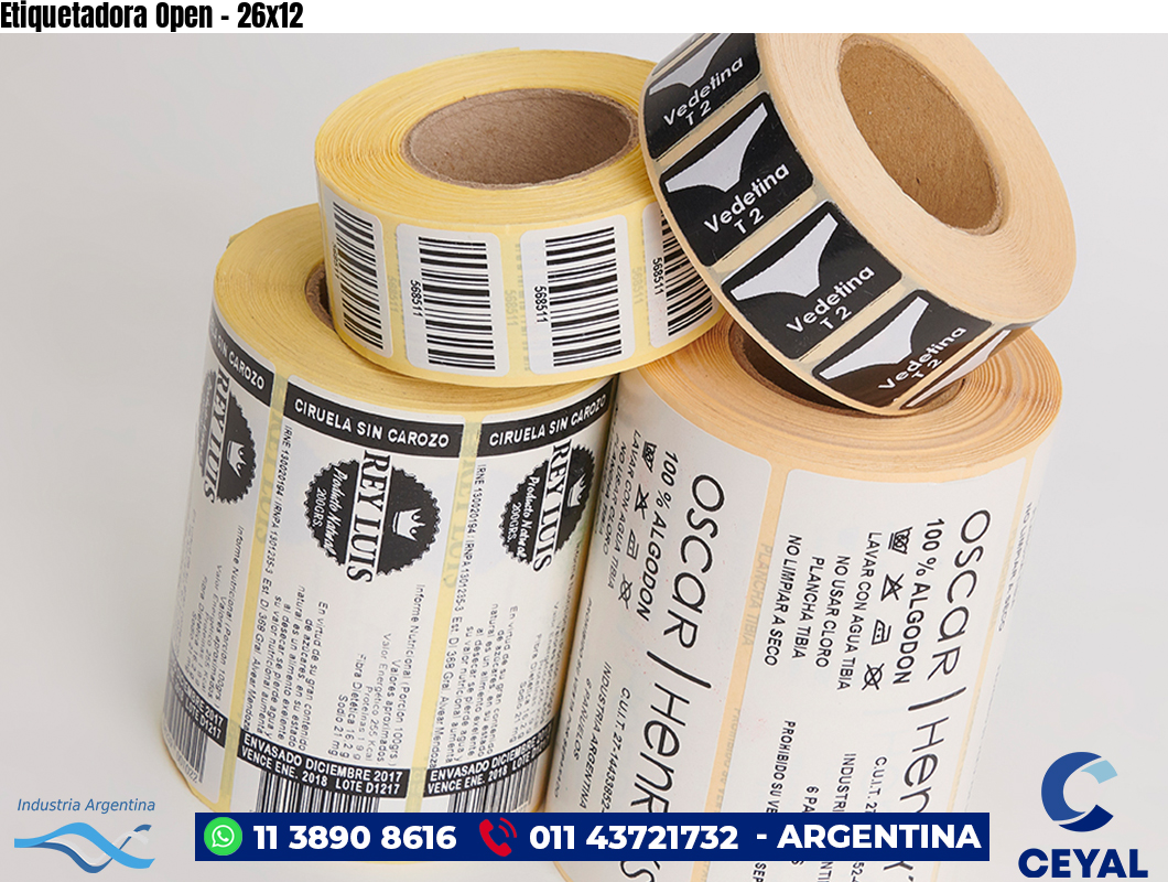 Etiquetadora Open - 26x12