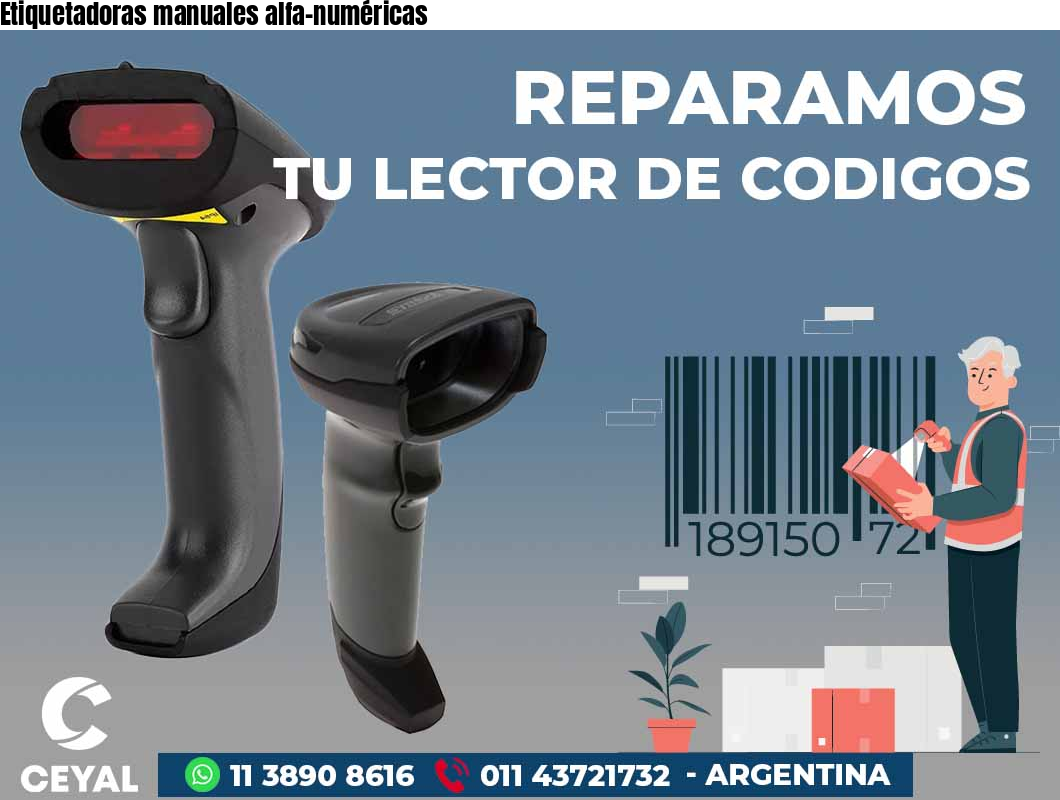 Etiquetadoras manuales alfa-numéricas