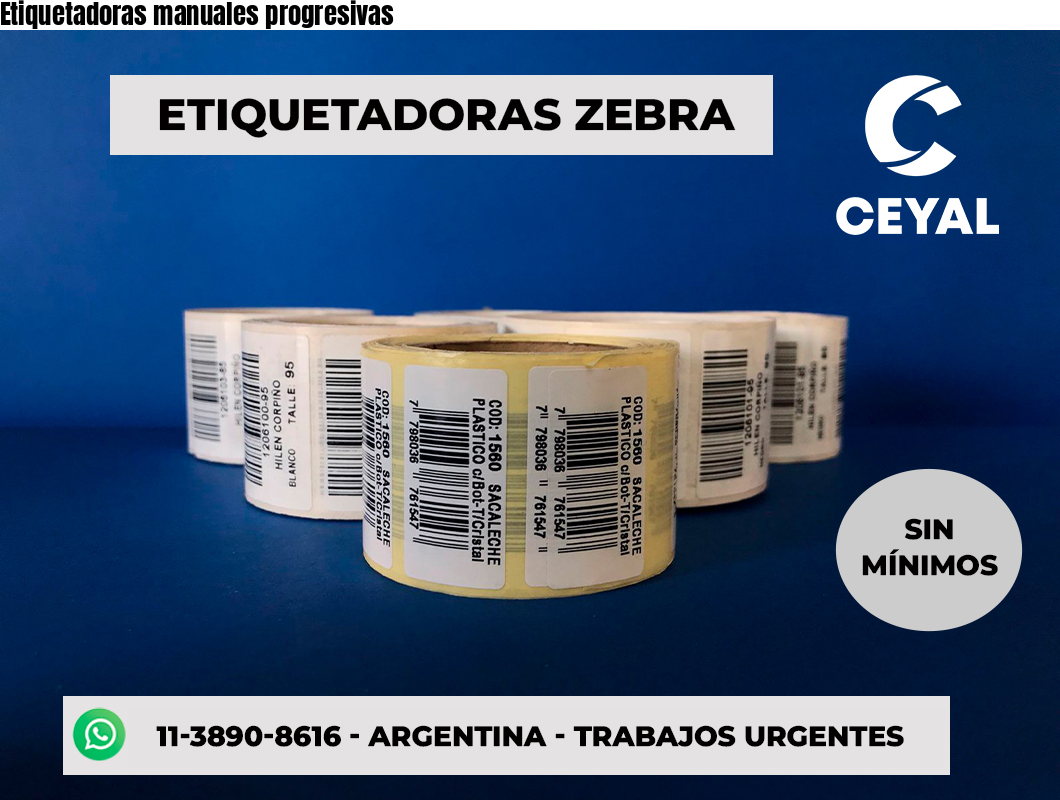 Etiquetadoras manuales progresivas