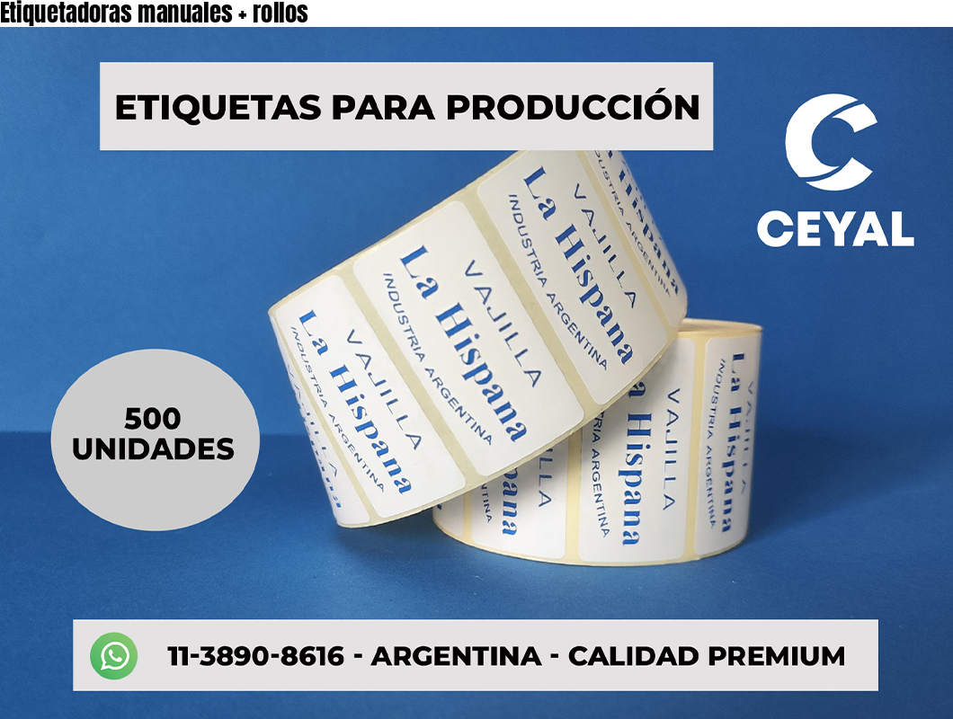 Etiquetadoras manuales + rollos