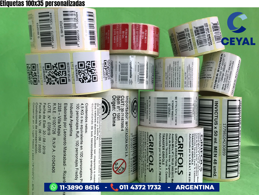Etiquetas 100x35 personalizadas