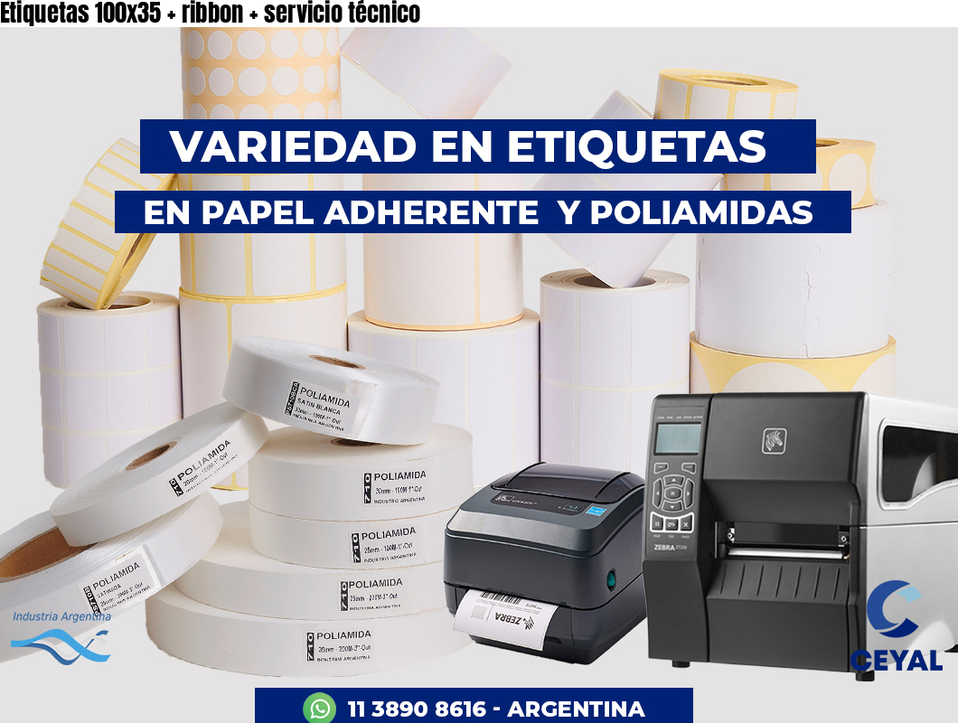 Etiquetas 100x35   ribbon   servicio técnico