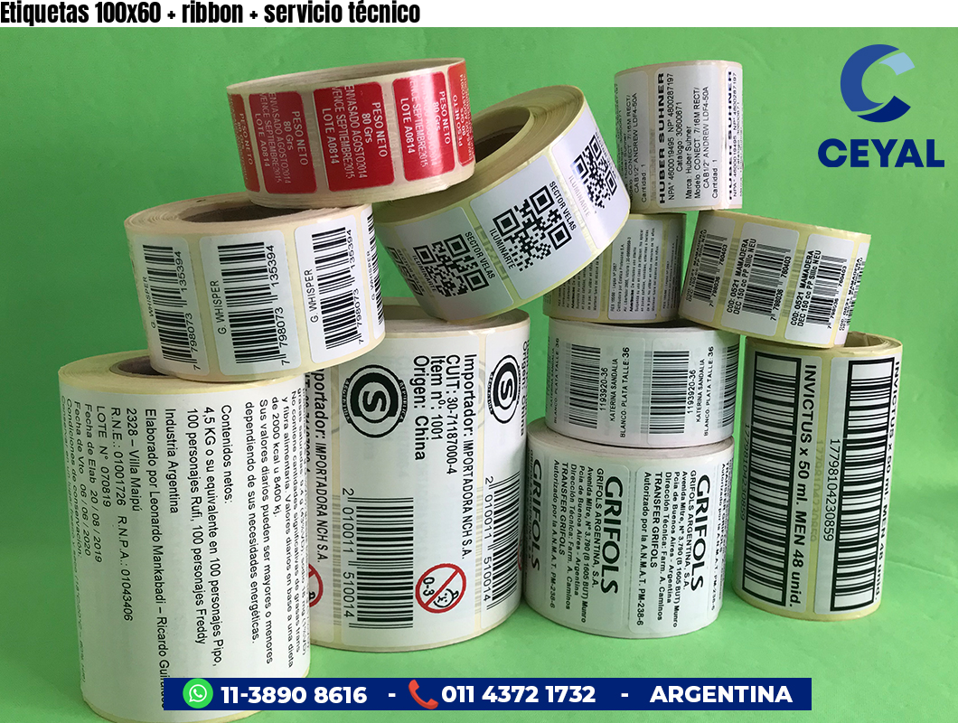 Etiquetas 100x60   ribbon   servicio técnico