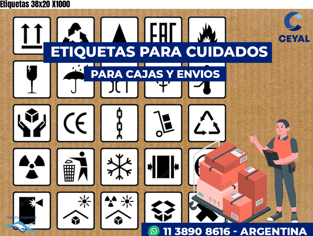Etiquetas 38x20 X1000