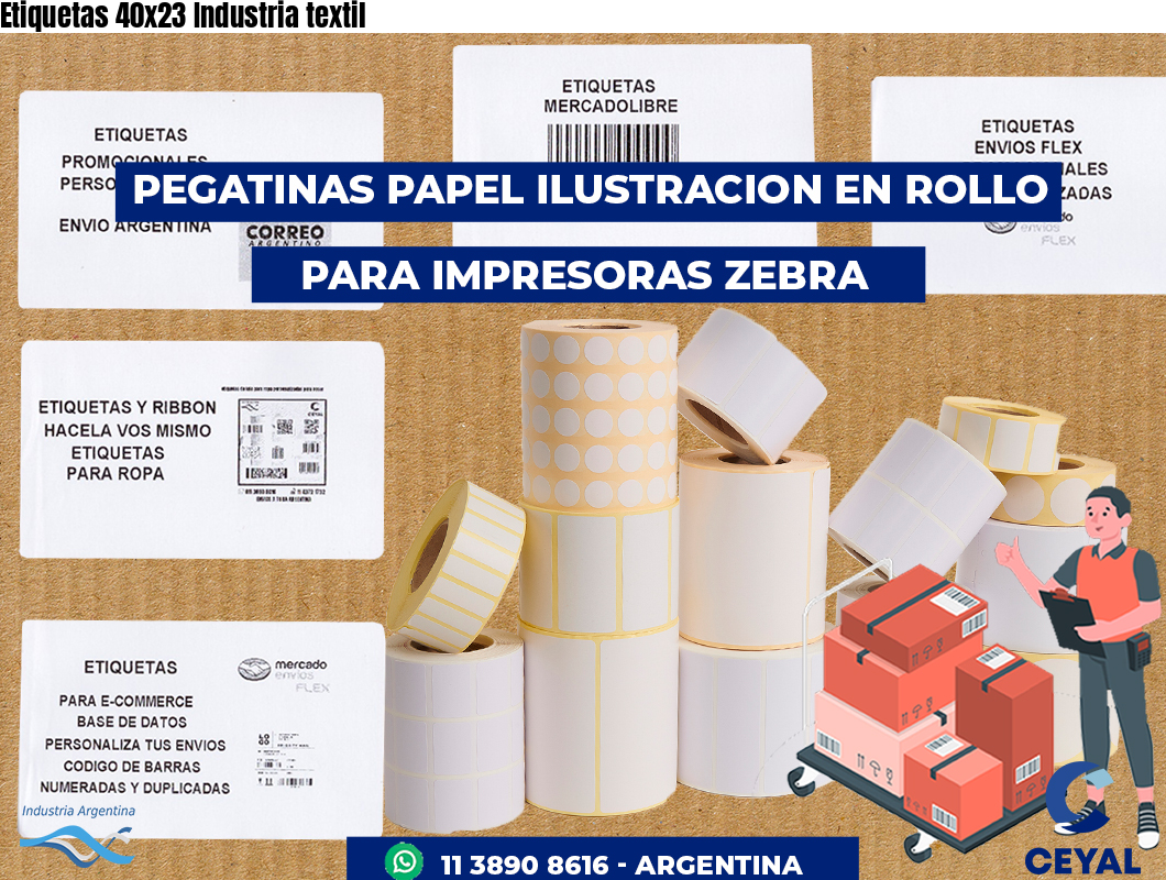 Etiquetas 40x23 Industria textil