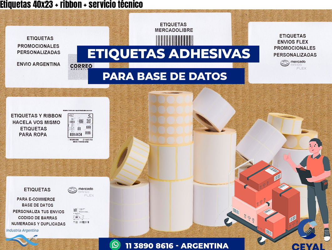 Etiquetas 40x23   ribbon   servicio técnico