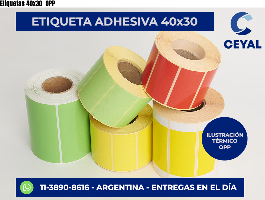 Etiquetas 40×30  OPP