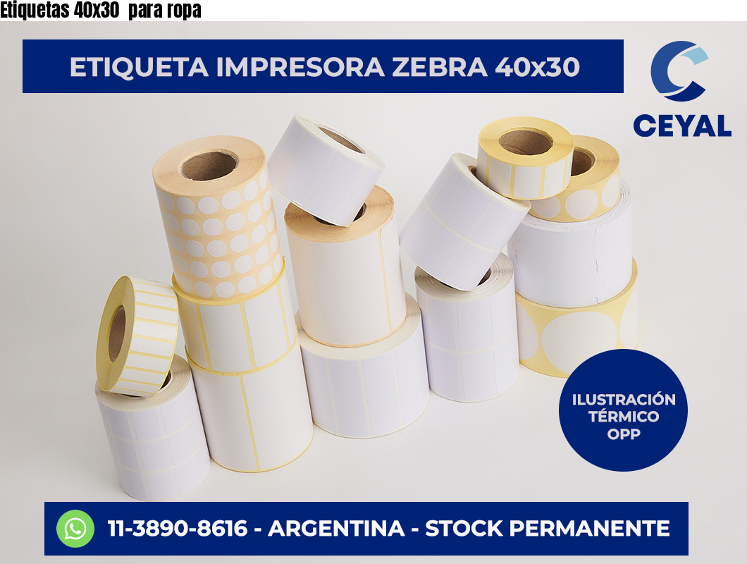 Etiquetas 40×30  para ropa