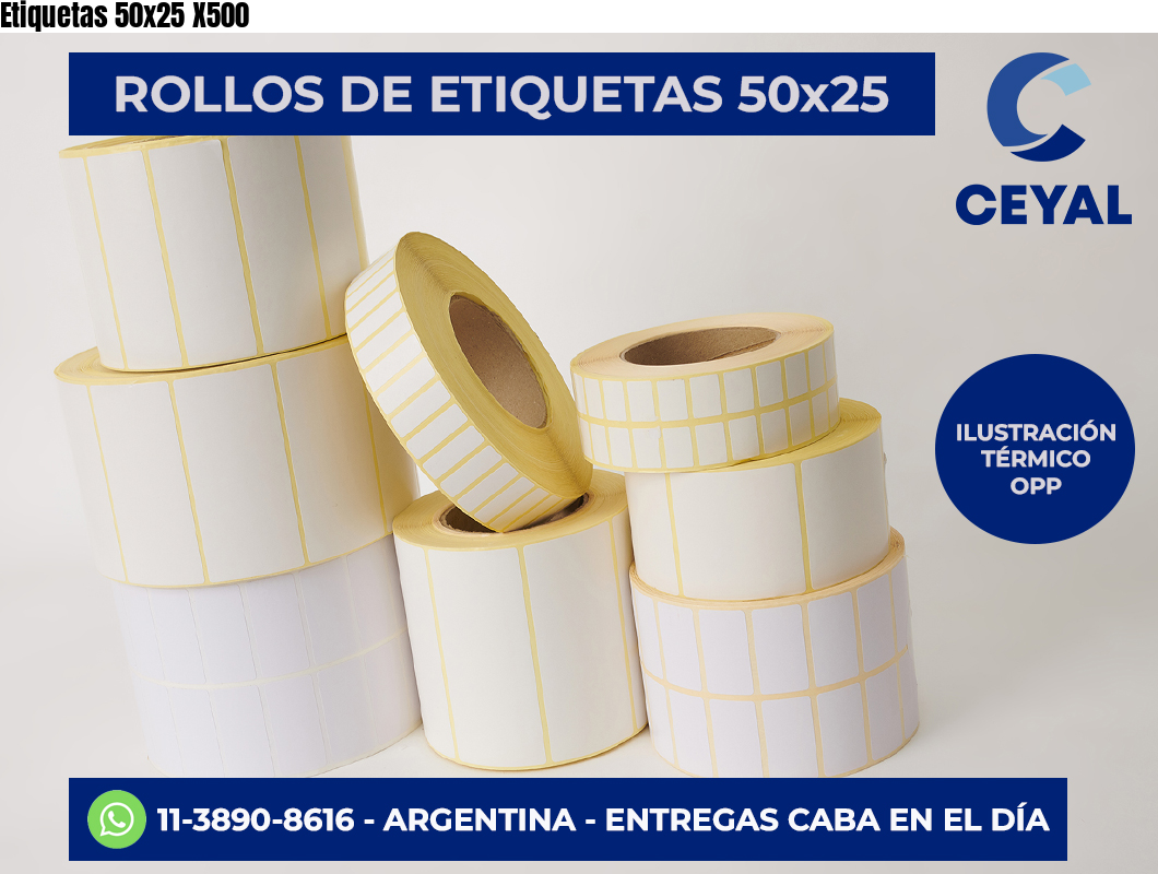 Etiquetas 50×25 X500