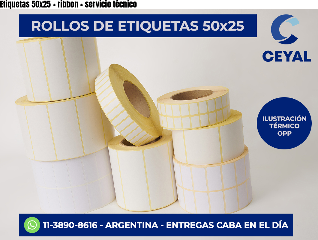 Etiquetas 50×25   ribbon   servicio técnico