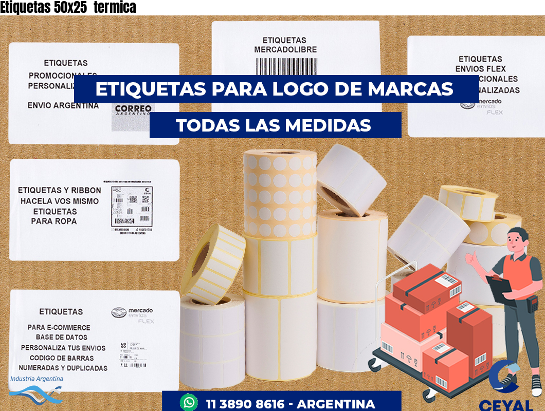 Etiquetas 50x25 termica