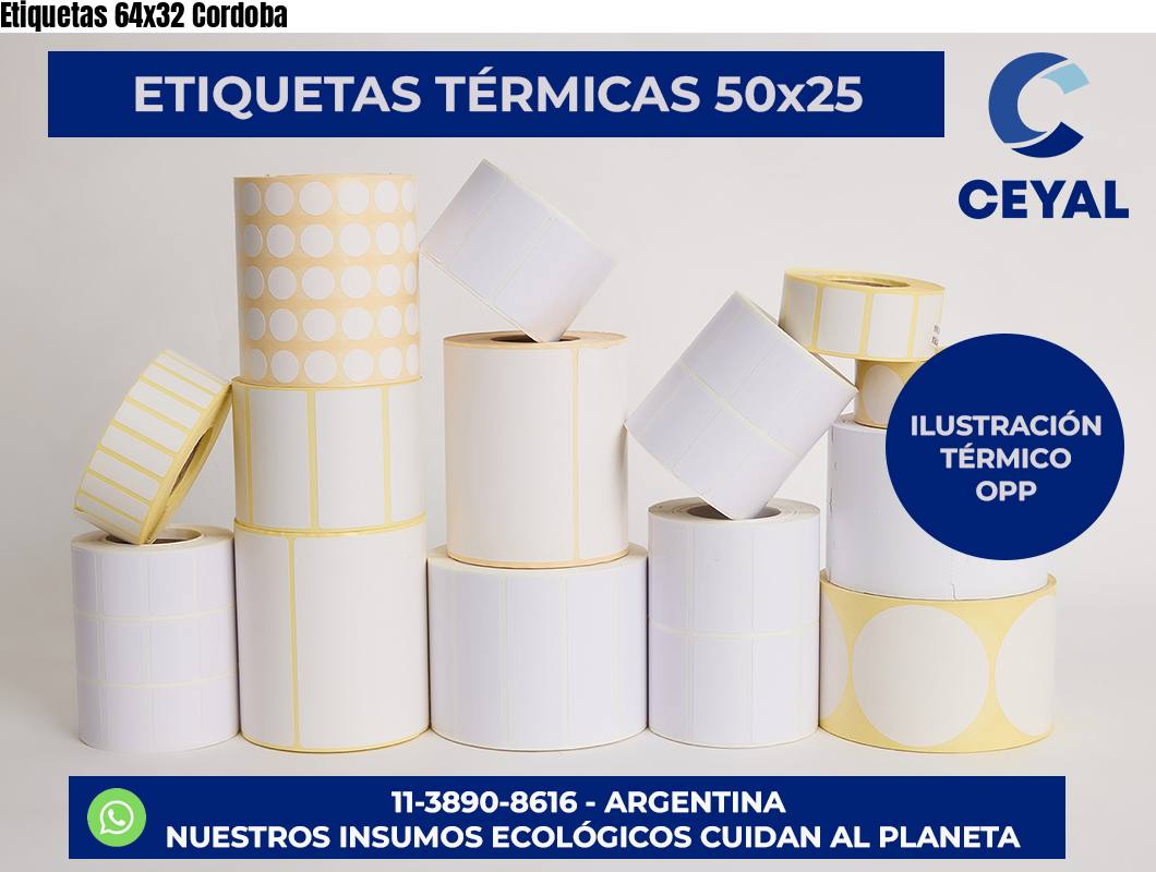Etiquetas 64x32 Cordoba