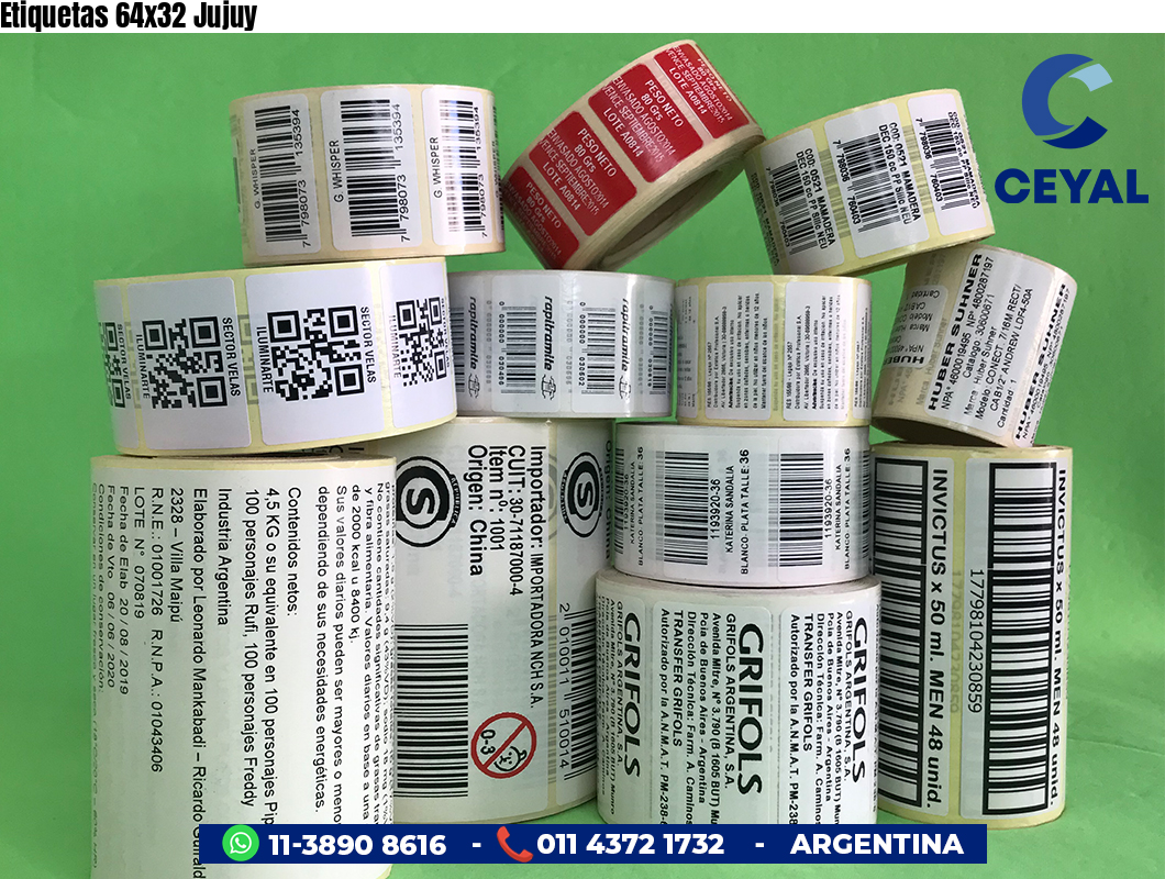 Etiquetas 64x32 Jujuy