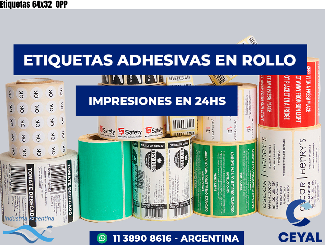 Etiquetas 64x32  OPP
