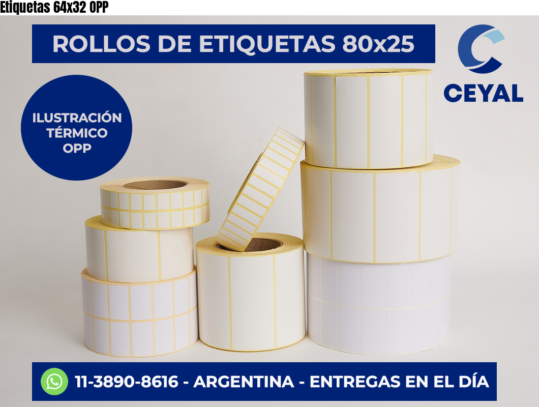 Etiquetas 64×32 OPP