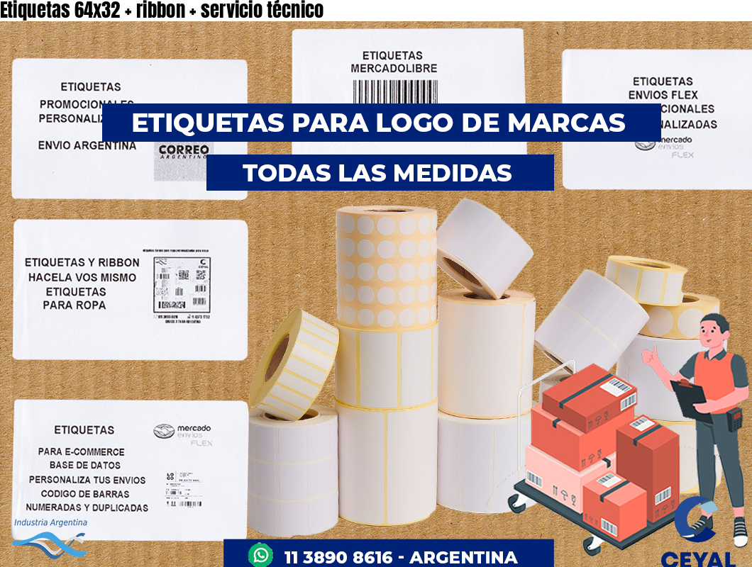 Etiquetas 64x32   ribbon   servicio técnico