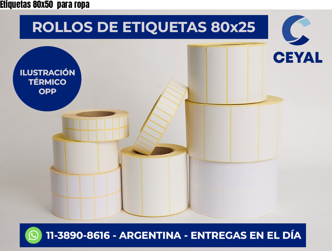 Etiquetas 80×50  para ropa