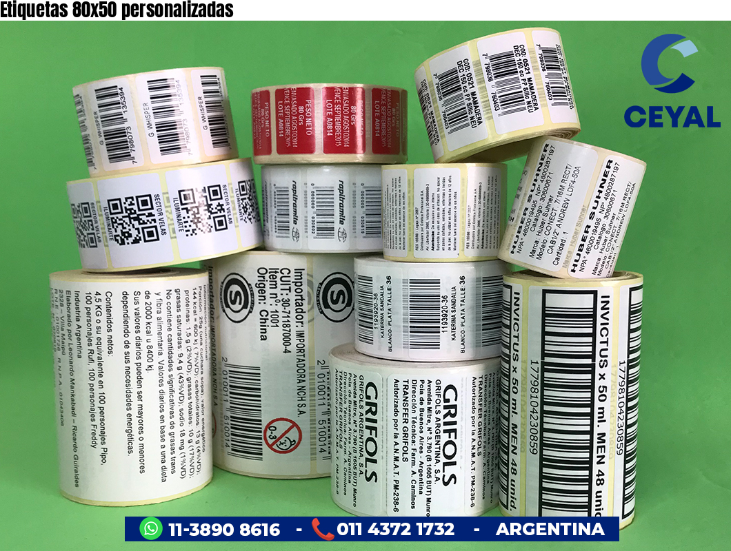 Etiquetas 80x50 personalizadas