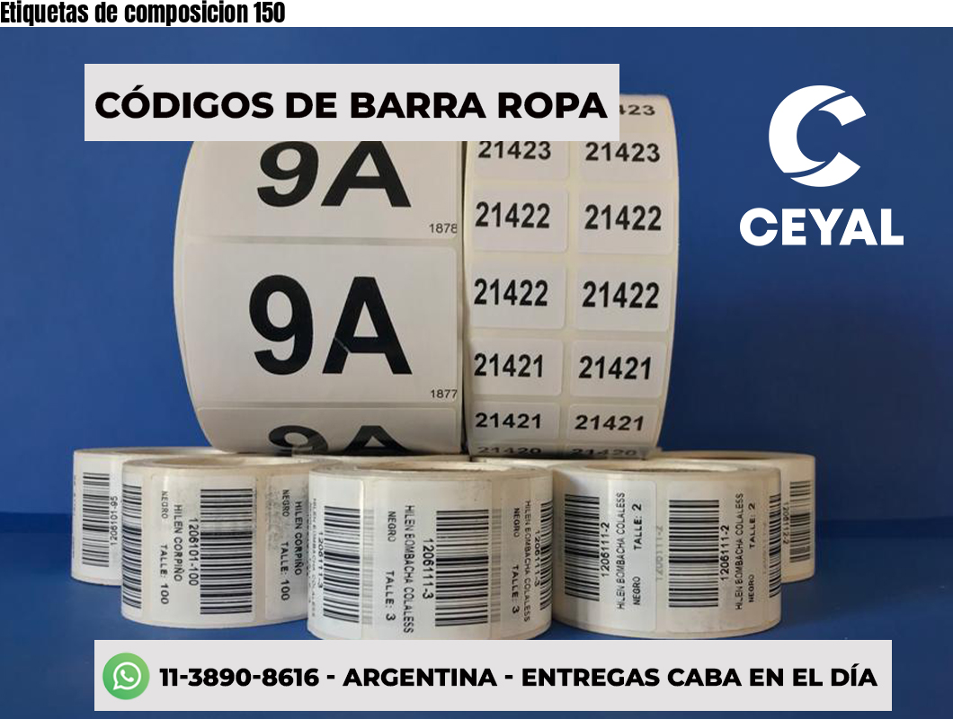 Etiquetas de composicion 150