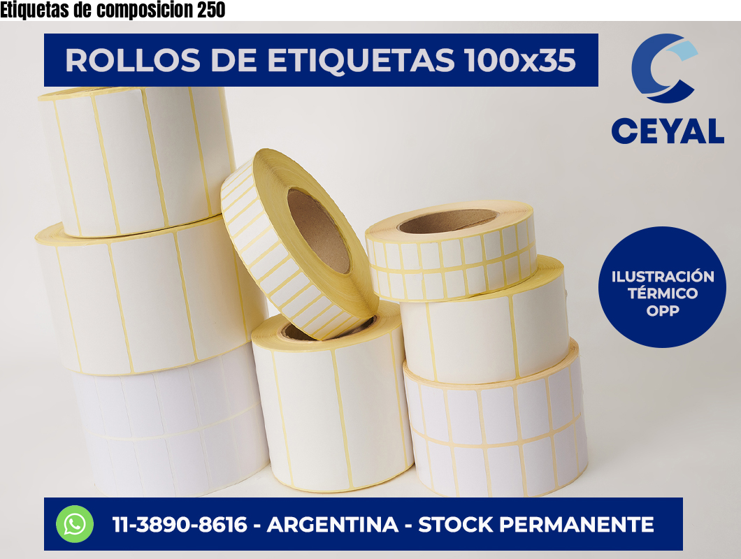 Etiquetas de composicion 250