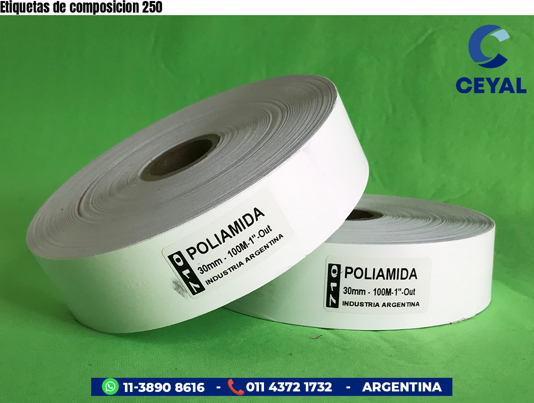 Etiquetas de composicion 250