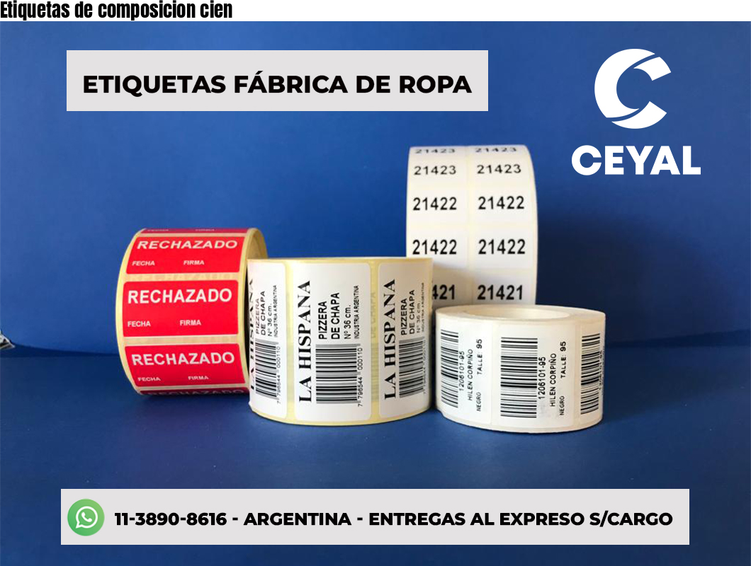 Etiquetas de composicion cien