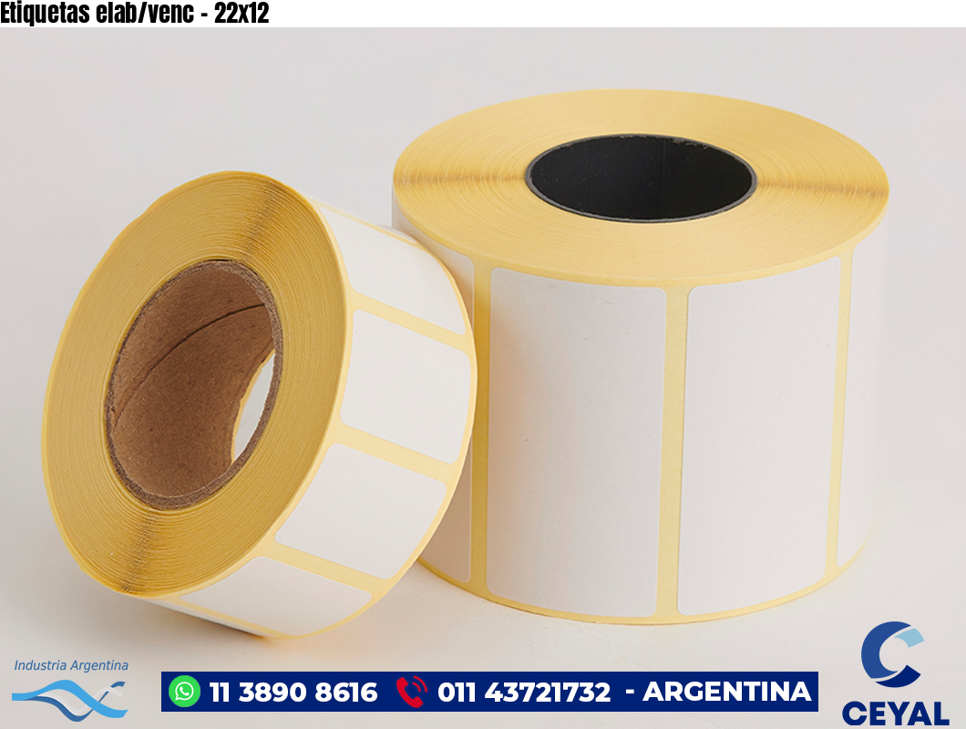 Etiquetas elab/venc - 22x12
