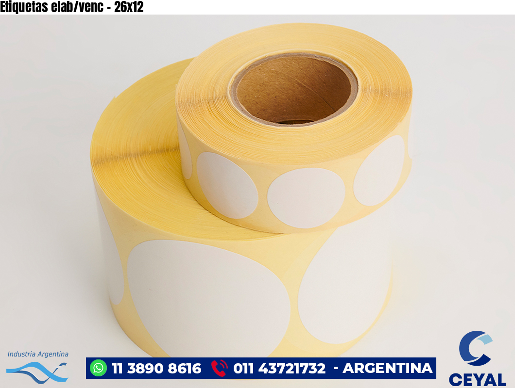 Etiquetas elab/venc - 26x12