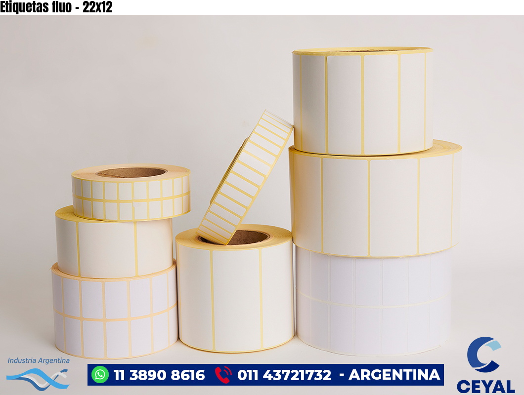 Etiquetas fluo - 22x12